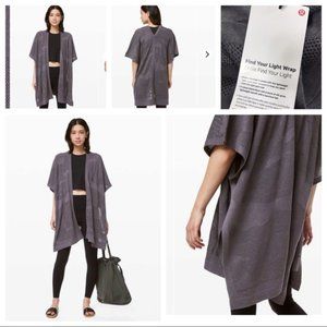 Lululemon Find Your Light Wrap Gray Cardigan NWT